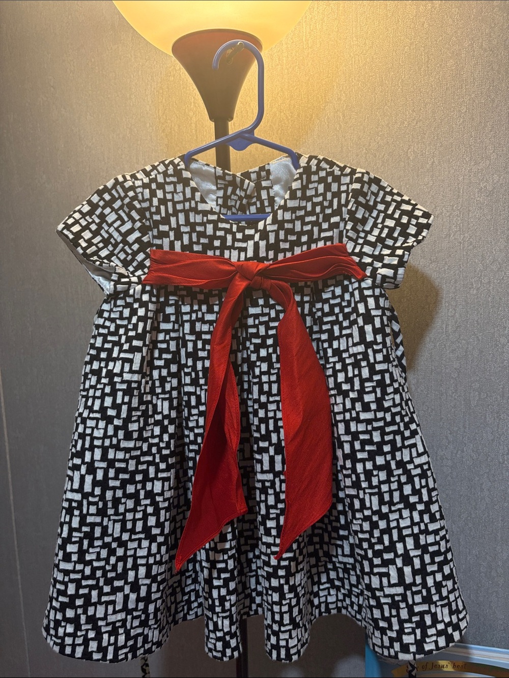 Helena Black and White Geometric Dress